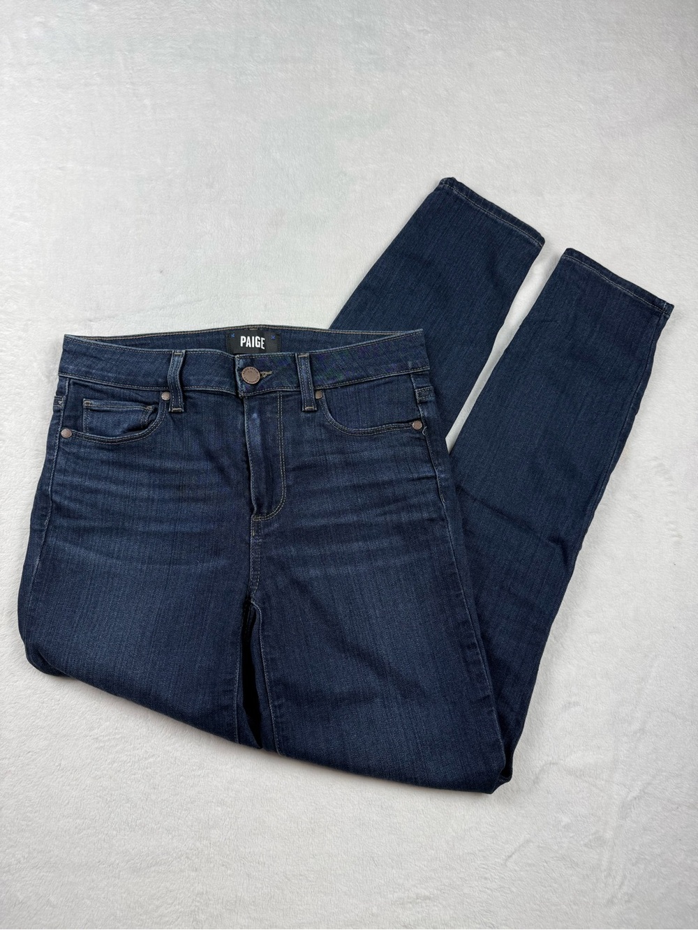 PAIGE Dark Indigo Hoxton Ankle Skinny Jeans Women's 26